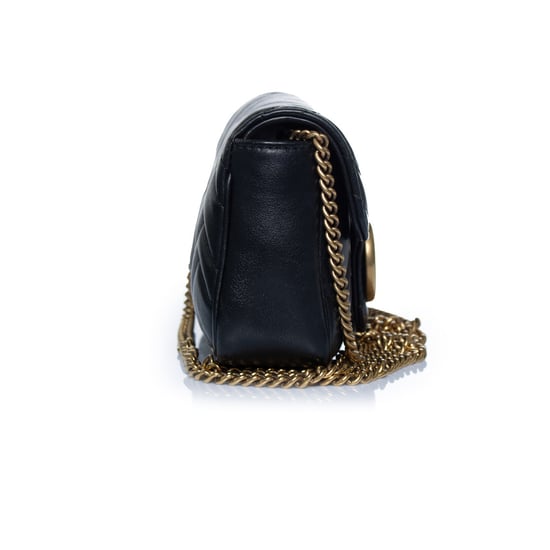 Gucci, Mini Marmont-väska i svart läder - Image 3