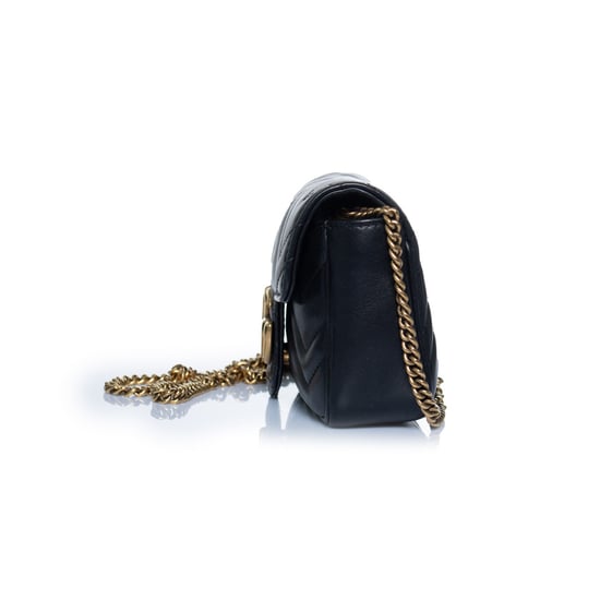 Gucci, Mini Marmont-väska i svart läder - Image 4