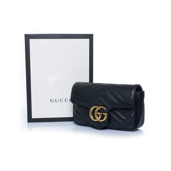 Gucci, Mini Marmont-väska i svart läder - Image 5