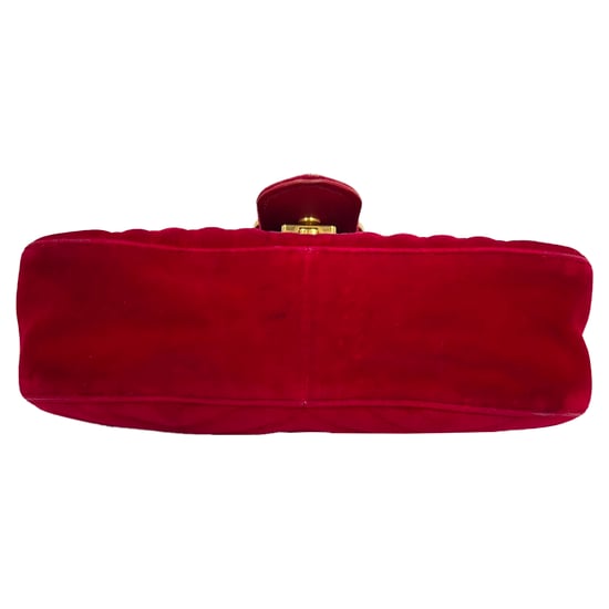 Gucci Small GG Marmont schoudertas in rood fluweel - Image 5