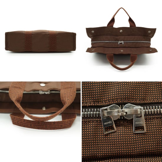 Hermes Vintage Cloth Shoulder Bag Herline - Image 4