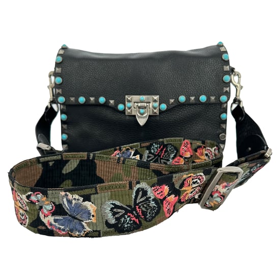 Valentino Garavani Rockstud Rolling Shoulder Bag in Black Leather - Image 2