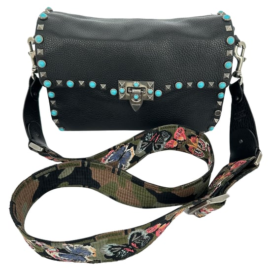 Valentino Garavani Rockstud Rolling Shoulder Bag in Black Leather - Image 3
