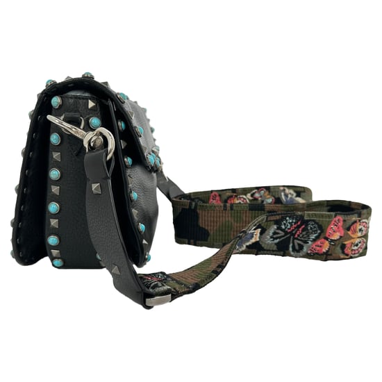 Valentino Garavani Rockstud Rolling Shoulder Bag in Black Leather - Image 5