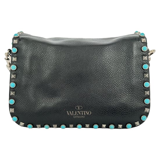 Valentino Garavani Rockstud Rolling Shoulder Bag in Black Leather - Image 6