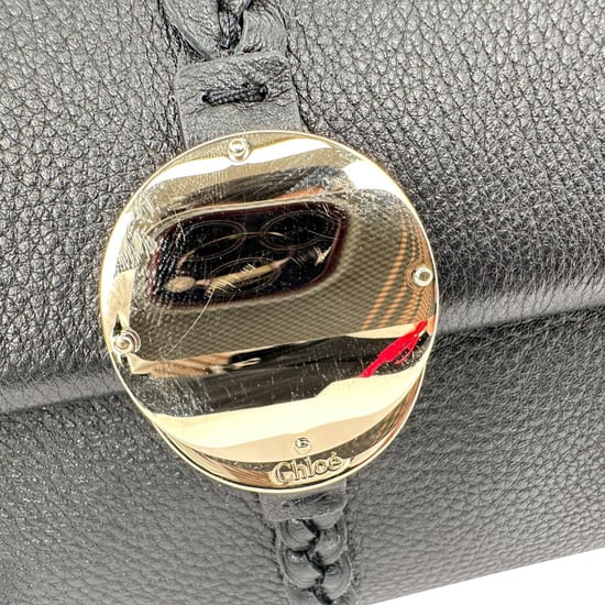 Chloé Medium Penelope Shoulder Bag in Black Calfskin Leather - Image 5