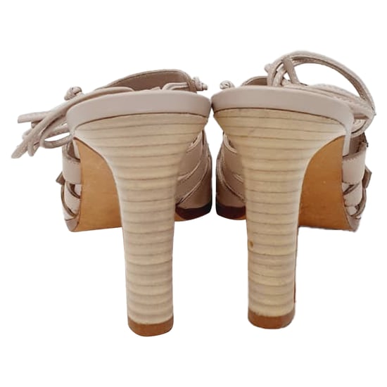 Manolo Blahnik snörsandaler i grått läder - Image 3