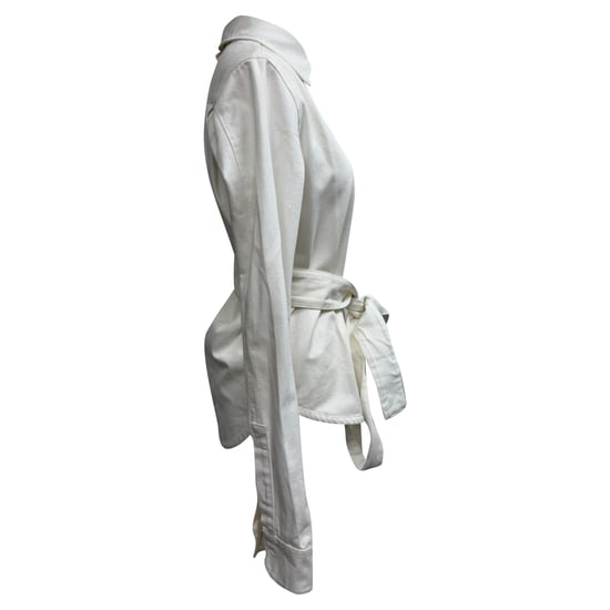 Loewe Belted Button Shirt in White Cotton - Image 2