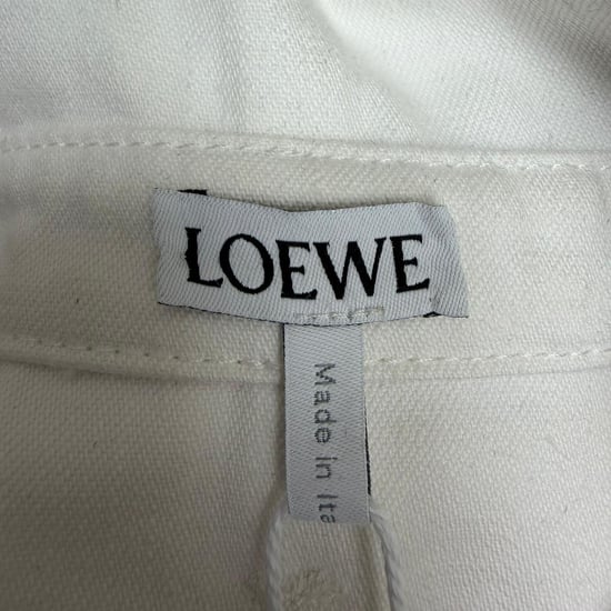 Loewe Belted Button Shirt in White Cotton - Image 4