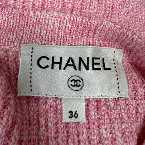 Chanel Knitted Button-Down Cardigan in Pink Cupro - Image 4