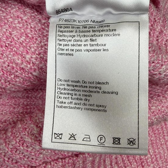 Chanel Knitted Button-Down Cardigan in Pink Cupro - Image 6