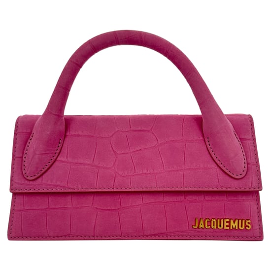 Jacquemus Le Chiquito Long Top-handle Bag in Pink Leather - Image 1
