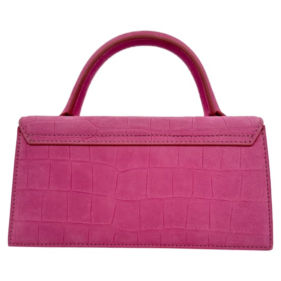 Jacquemus Le Chiquito Long Top-handle Bag in Pink Leather - Image 3