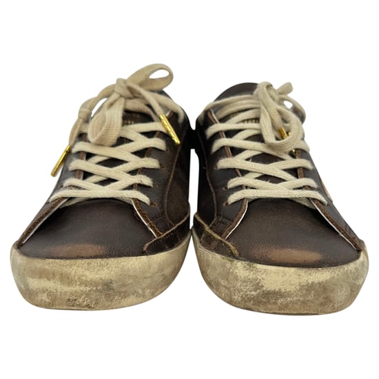 Golden Goose Super-Star Sneakers in Brown Leather - Image 2