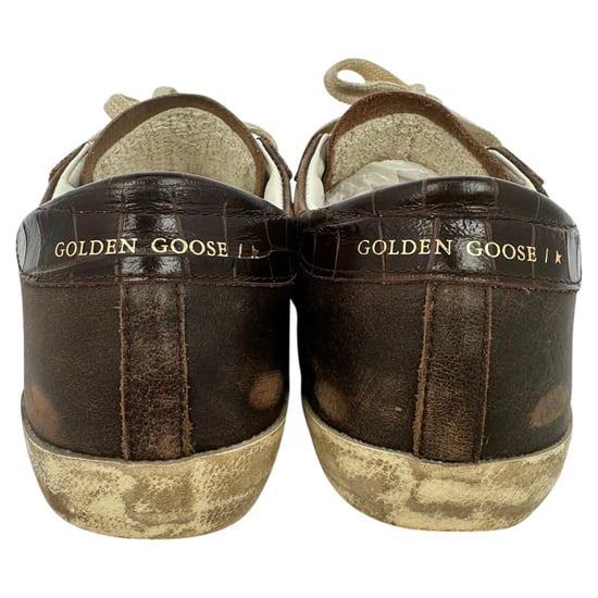 Golden Goose Super-Star Sneakers in Brown Leather - Image 6