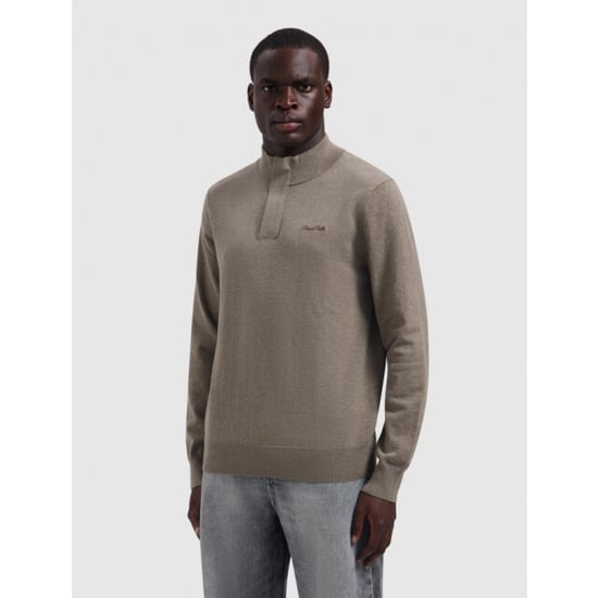 Pure Path 26030807 75 heren trui taupe melange half zip p - Image 1