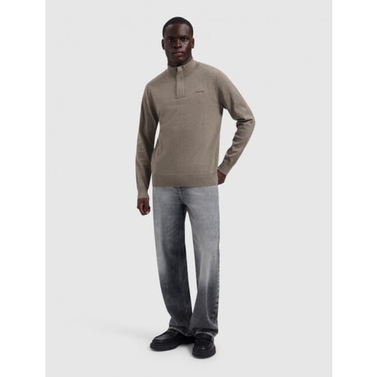 Pure Path 26030807 75 heren trui taupe melange half zip p - Image 2