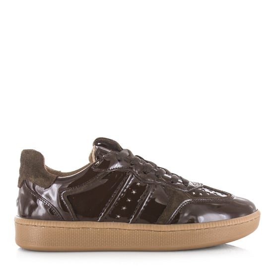 DWRS Label Mirabel verniz dark brown lage sneakers dames - Image 5