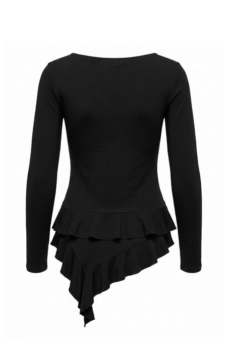 TRENDYOLMİLLA Women's Black Plain Long Fitted Blouses - Image 5