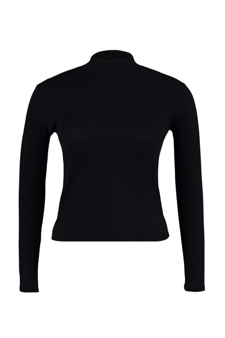 Trendyol Curve Dam Svart Enfärgad Lång Figursydd Plus size Blusar - Image 5