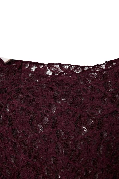 TRENDYOLMİLLA Dames Paars Effen Lang Getailleerd Blouses - Image 4