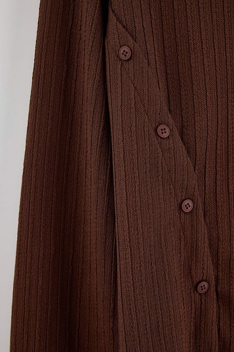 Trendyol Curve Dam Strukturerad Lång Figursydd Plus size Blusar - Image 3