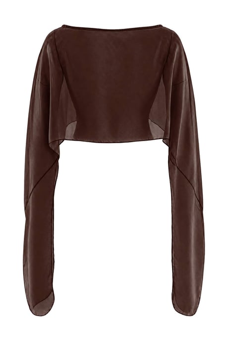 Trendyol Curve Dam Brun Enfärgad Lång Oversize Plus size Blusar - Image 2