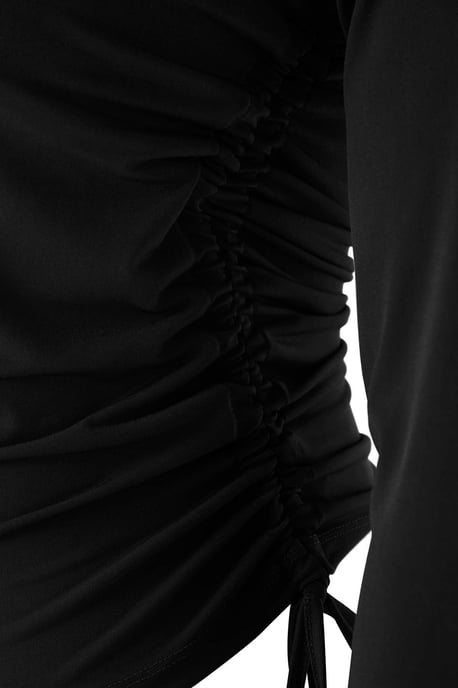 Trendyol Curve Dam Svart Enfärgad Lång Figursydd Plus size Blusar - Image 5