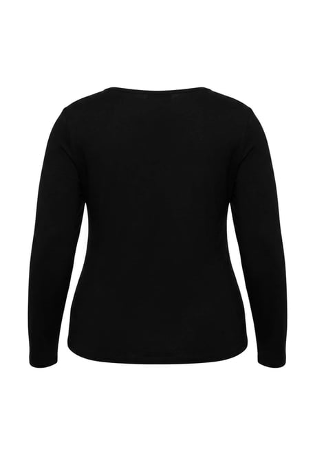 Trendyol Curve Dam Svart Enfärgad Lång, Figursydd Stora storlekar Blusar - Image 5