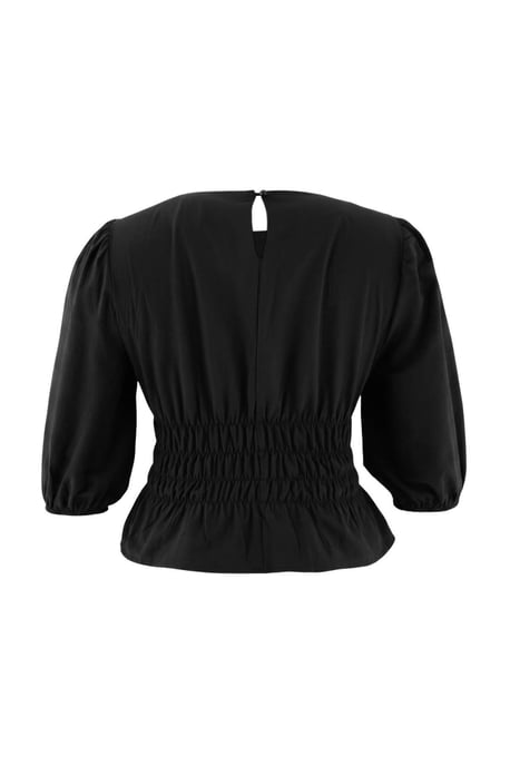 Trendyol Curve Dam Svart Enfärgad Kort Oversize Plus size Blusar - Image 2