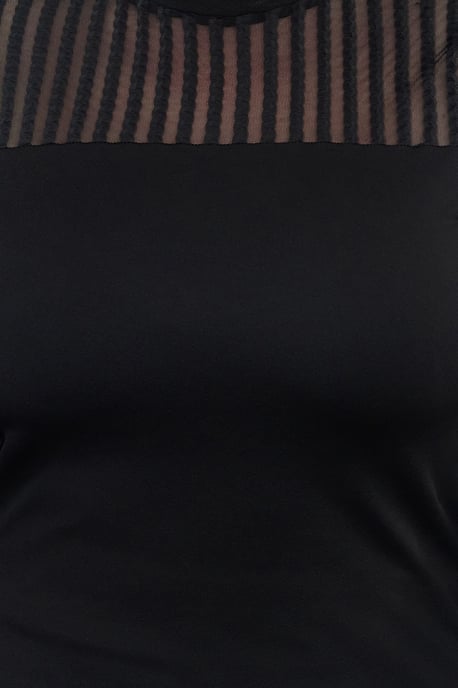 Trendyol Curve Dam Svart Enfärgad Lång Figursydd Plus size Blusar - Image 3