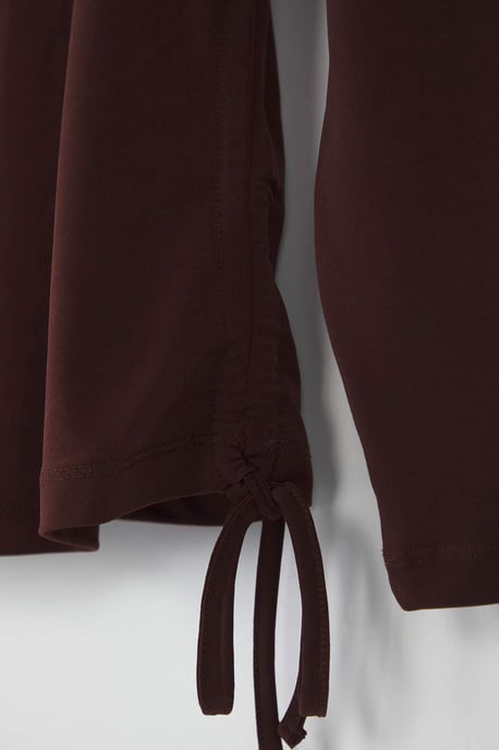 Trendyol Curve Dam Brun Enfärgad Lång Figursydd Plus size Blusar - Image 5