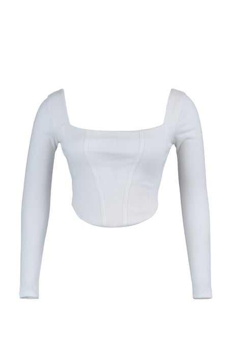 Trendyol Curve Dam Ecru Enfärgad Lång Figursydd Plus size Blusar - Image 5
