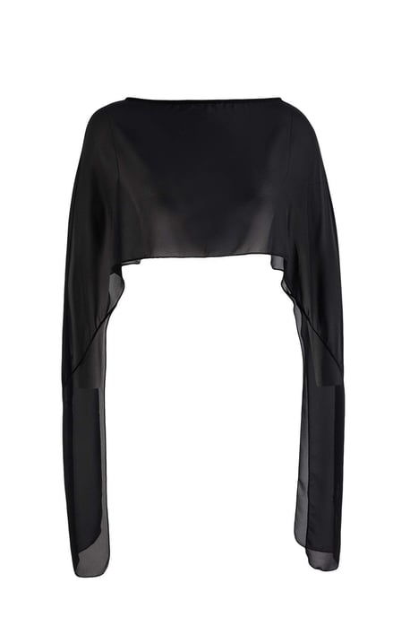 Trendyol Curve Dam Svart Enfärgad Lång Oversize Plus size Blusar - Image 4