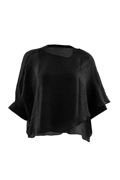 Trendyol Curve Dam Svart Enfärgad Lång Oversize Plus size Blusar - Image 3