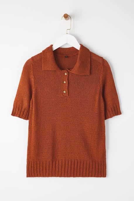 TRENDYOLMİLLA Dames Bruin Effen Kort Regular fit Blouses - Image 4