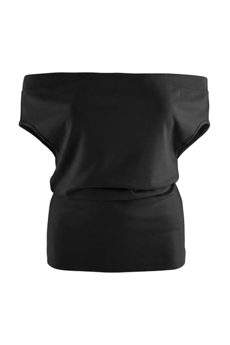 Trendyol Curve Dam Svart Enfärgad Kort Figursydd Plus size Blusar - Image 3