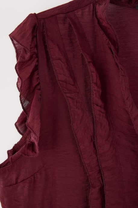 Trendyol Curve Dam Lila Enfärgad Kort Oversize Plus size Blusar - Image 4
