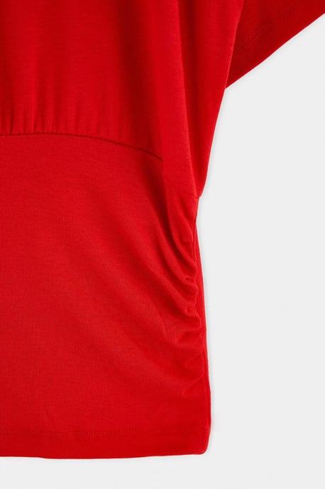 Trendyol Curve Dam Röd Randig Kort Regular fit Plus size Blusar - Image 5