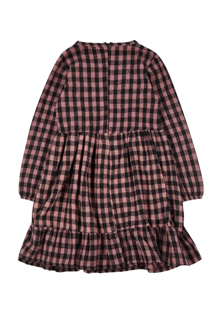 TRENDYOLKIDS Flickor Rosa Rutig Kort / Mini Lång Casual Rak Klänningar - Image 4