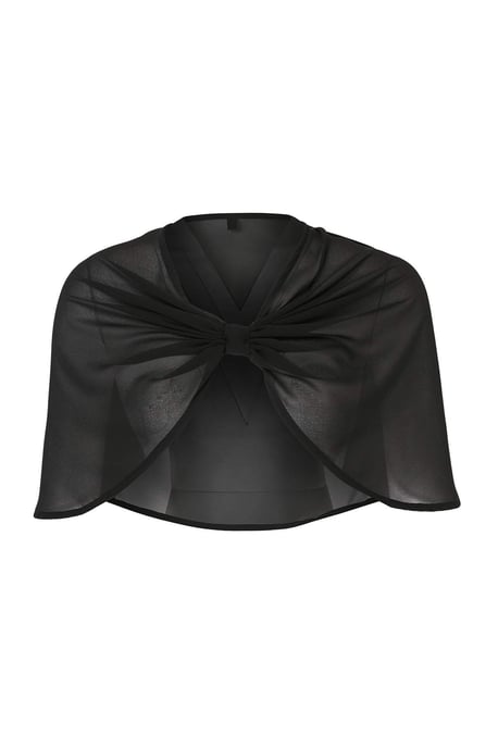 TRENDYOLMİLLA Dames Zwart Effen Mouwloos Regular fit Blouses - Image 4