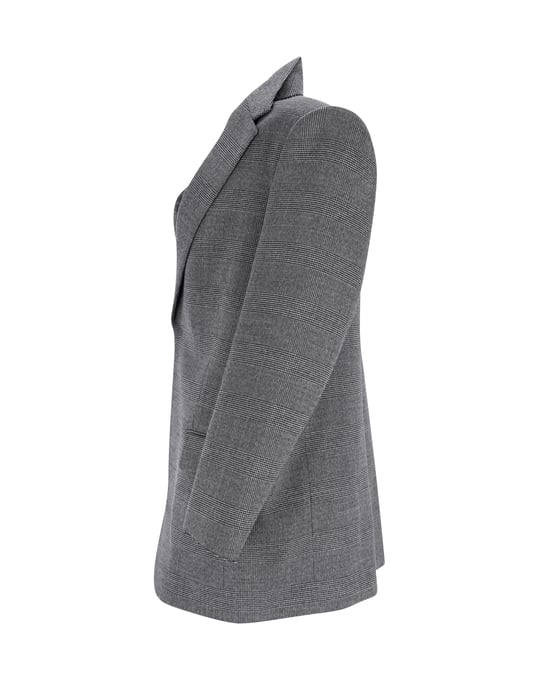 Balenciaga Opgehangen Schouder Glen Plaid Jas in Grijs Wol - Image 2