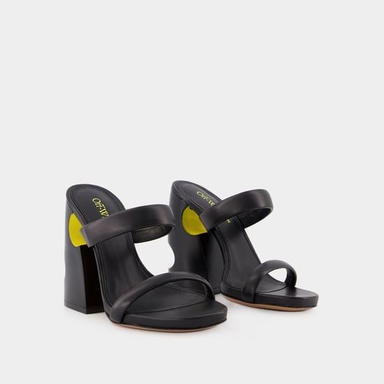 Bulky Slides - Off White - Svart/gul - Läder - Image 2