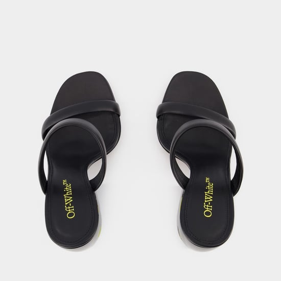 Bulky Slides - Off White - Svart/gul - Läder - Image 4