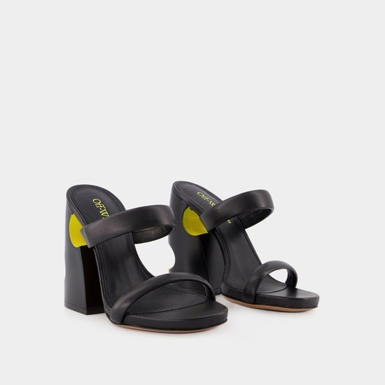 Bulky Slides - Off White - Svart/gul - Läder - Image 6