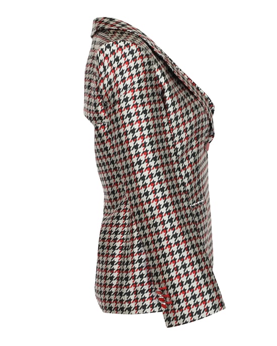 Giorgio Armani Houndstooth Blazer i flerfärgad siden - Image 2
