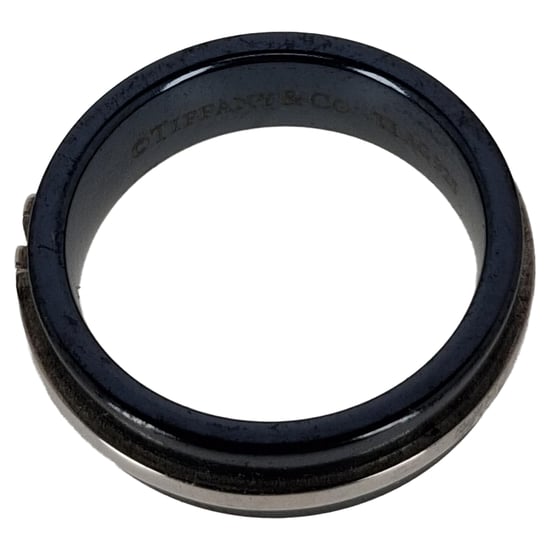 Tiffany & Co T Wide Band Ring in Black Metal - Image 3