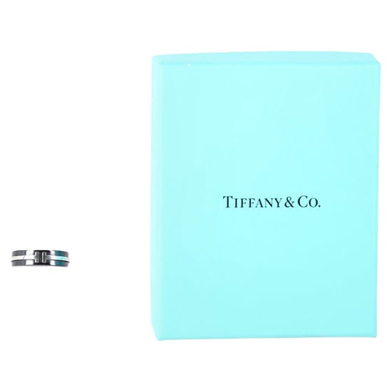 Tiffany & Co T Wide Band Ring in Black Metal - Image 4