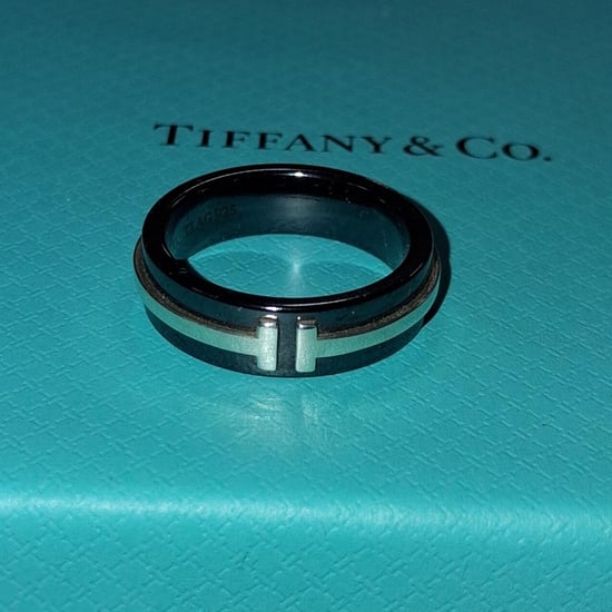 Tiffany & Co T Wide Band Ring in Black Metal - Image 5