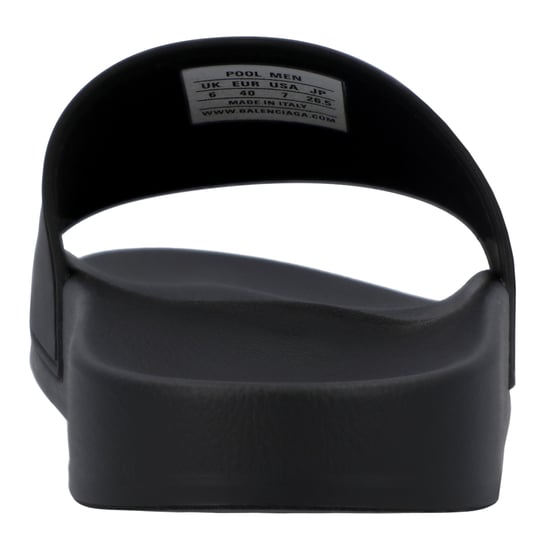 Balenciaga Logo Band Gummi Sandaler Svarta - Image 3